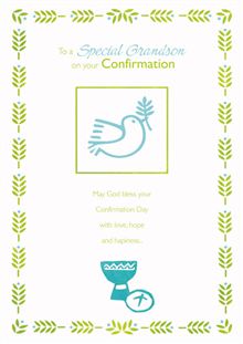 Grandson - Blue Chalice with Host & Green Wheat