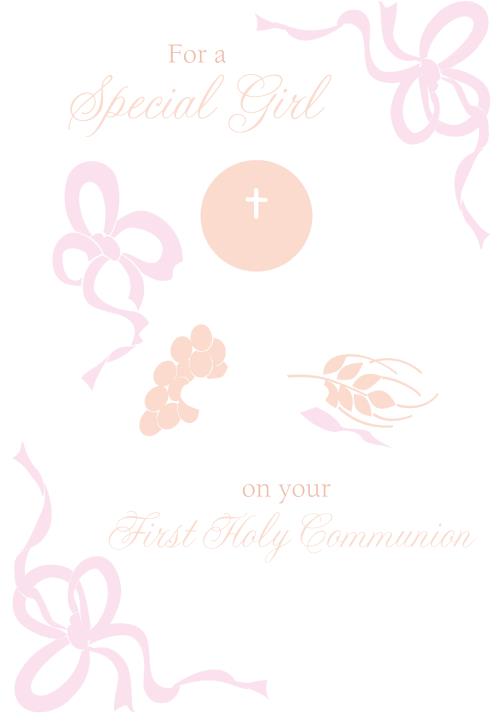 *Girl 8x5 - Pink Ribbon & Gold Chalice