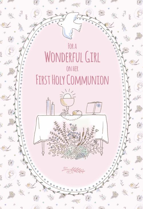 Girl 8x5 - Pink Holy Communion