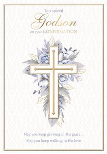 Godson 8x5 - Floral Blue Cross
